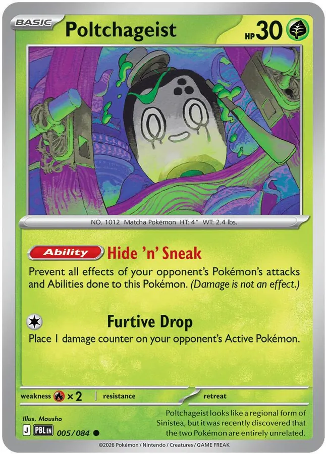 Pitch Black Poltchageist Pokémon card